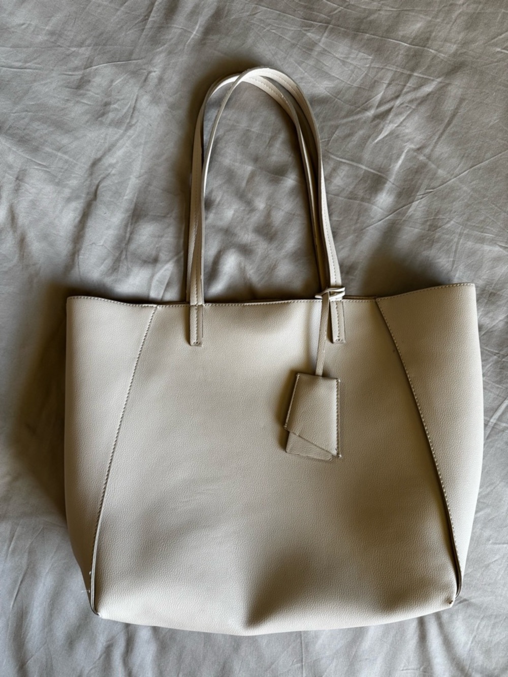 Zara Women's Cream Tote Bag - Classic Everyday Carry big